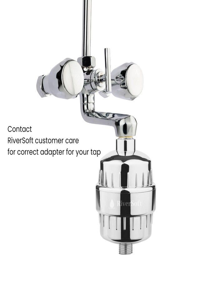 RIVERSOFT SF-15 PRO Shower and tap Filter for Hard Water with 15 Stage | Water Softener for Bathroom | Hard Water Filter (Pack of 1,Chrome) - Image 4